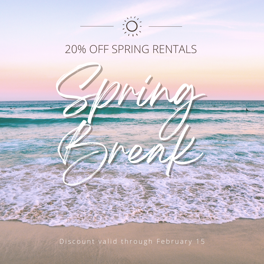 Ready for Spring? Get 20% Off Our Spring Rentals